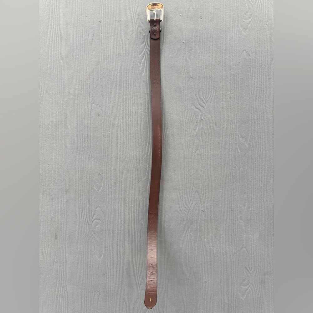 Stetson Silver Creek Classics Brown Leather Vintage  Cowboy Belt Size 36 - Picture 6 of 13